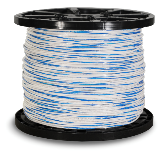 16 Gauge White/Blue TFFN Wire | Precutwire.com