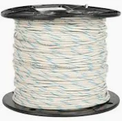 18 Gauge White/Blue TFFN Wire | Precutwire.com